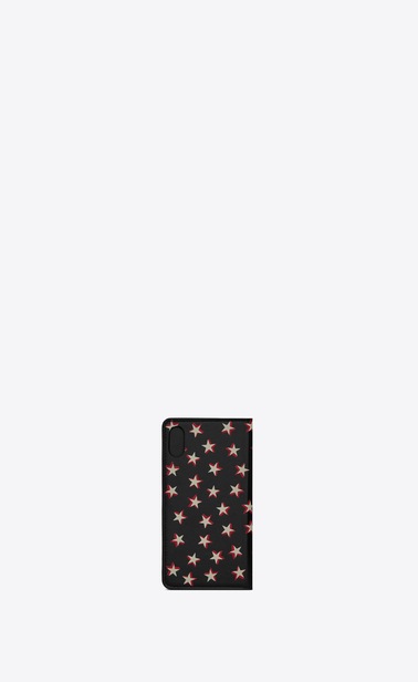 iPhone X ケース(レザー/スタープリント)